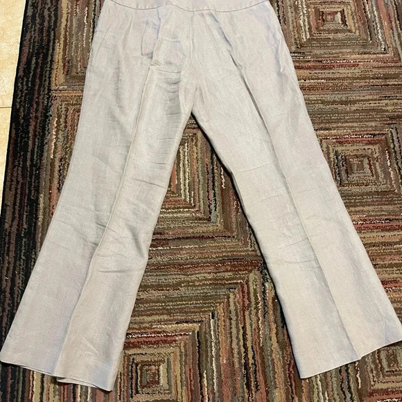 INC International Concepts Womens Size 8P 100% Linen Pants Light grey - Picture 6 of 6